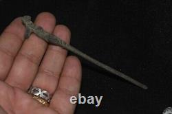 Collection of 5 Ancient Roman Bronze Hairpin & Stamps Circa 1st 5th Century AD