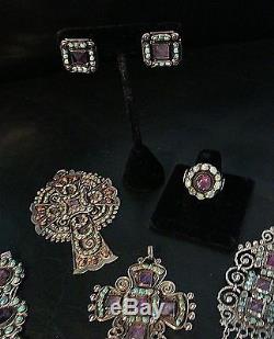 Collection of Vintage MATL Matilde Poulat Mexican Silver Renaissance Jewelry