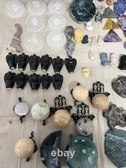 Crystal Mixed Carving Bundle Lot. (wholesale, Discount) Aprox 281 Pieces