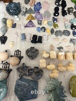 Crystal Mixed Carving Bundle Lot. (wholesale, Discount) Aprox 281 Pieces