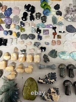 Crystal Mixed Carving Bundle Lot. (wholesale, Discount) Aprox 281 Pieces