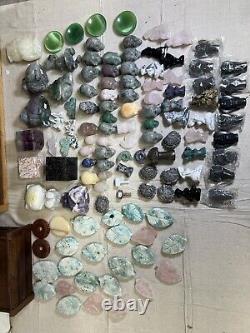 Crystal Mixed Carving Bundle Lot. (wholesale, Discount) Aprox 281 Pieces