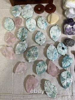 Crystal Mixed Carving Bundle Lot. (wholesale, Discount) Aprox 281 Pieces