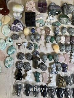 Crystal Mixed Carving Bundle Lot. (wholesale, Discount) Aprox 281 Pieces