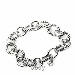 DAVID YURMAN Women's Cable Collectibles Large Oval Link Charm Bracelet 12mm 8