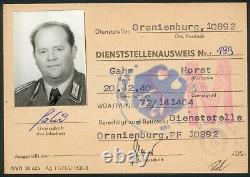 DDR seltener Wehrdienst-, Dienstausweis+Sprenggenehmigung MDI/Polizei Horst Gahr