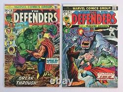 DEFENDERS #1,2,3,5,7,8,9,10,11,44,52 GRADE 6 LOTof 11 BOOKS MARVEL 1972-77
