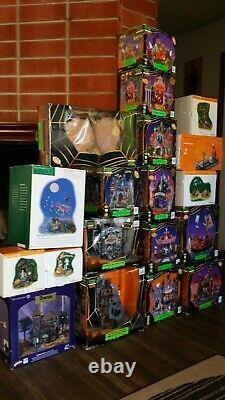 Dept 56 Halloween lot and LEMAX SPOOKY TOWN HALLOWEEN LOT huge collection