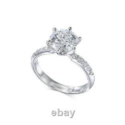 Diamond Engagement Ring VVS2 F 2.75 Carat Lab-created 14k White Gold GIA CVD