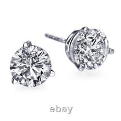 Diamond Stud Earrings 1.21 Carat Real Studs for Women White Gold D SI1 54434204