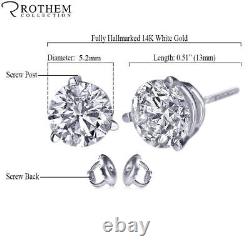 Diamond Stud Earrings 1.21 Carat Real Studs for Women White Gold D SI1 54434204