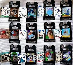 Disney 2010 Wdw Cast Exclusive Stained Glass Collection Complete 12 Pin Set