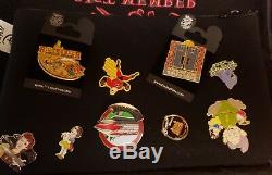 Disney CM Bag and Large Pin Collection Set Lot LE Slider Light Up Spinner 70+