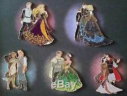 Disney Designer Fairytale Couples LE 350 Series 2 5 Pins Aurora Cinderella NIB