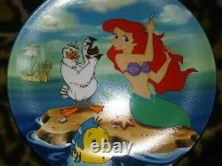 Disney Little Mermaid Knowles China Ltd. Ed. Bradex Full Plate Set Of 8, Mint, New
