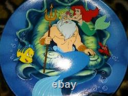 Disney Little Mermaid Knowles China Ltd. Ed. Bradex Full Plate Set Of 8, Mint, New