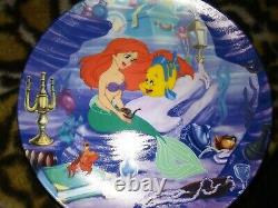 Disney Little Mermaid Knowles China Ltd. Ed. Bradex Full Plate Set Of 8, Mint, New