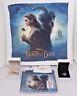 Disney Pandora Beauty And The Beast Lithograph Cd 4 Authentic Charms & Bracelet