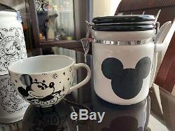 Disney Parks Authentic Original Mickey Mouse Icon B&W Kitchen Decor Lot