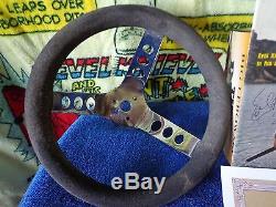 EVEL KNIEVEL Authentic Stunt & Crash Car Steering Wheel REAL DEAL with COA
