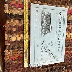 Early 1886 Mitchell & Lewis Co Wagon Wholesale Price List Catalog Rare