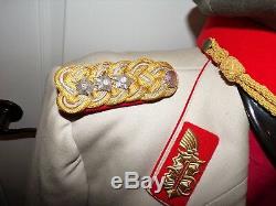 East German General Officer's Formal Dress Uniform, White Tunic, Pants, Visor