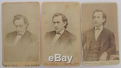 Edwin Booth 3 Carte De Visite Circa 1860's Famed Actor & Brother of JW Booth