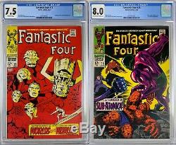 Fantastic Four 75 CGC 7.5 76 CGC 8.0 Silver Surfer! Galactus