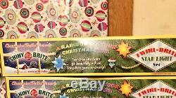 Five Boxes New Christopher Radko Shiny Brite Star Lights Set Twirl Christmas