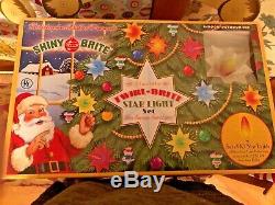 Five Boxes New Christopher Radko Shiny Brite Star Lights Set Twirl Christmas