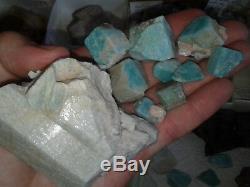 Flat of classic Colorado amazonite, smoky quartz, and microcline! Wholesale N84