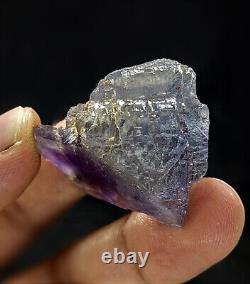 Fluorite Specimens Etched Lot Natural Purple Blue Cubic Formation Crystals 15Pcs