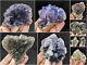Fluorite Specimens Lot Natural Purple Blue Cubic Formation Crystals 3.5kg 9pcs