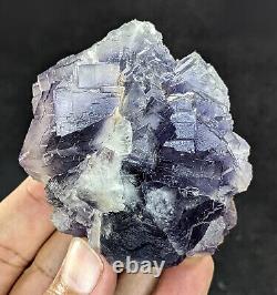 Fluorite Specimens Lot Natural Purple Blue Cubic Formation Crystals 3.5kg 9Pcs