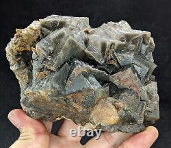 Fluorite Specimens Lot Natural Purple Blue Cubic Formation Crystals 3.5kg 9Pcs