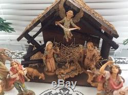 Fontanini Nativity Set Vintage Roman Depose Italy 22 PiecesSpider