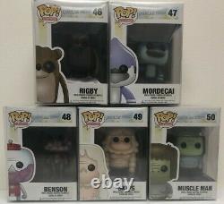 Full Set Regular Show Funko Pops With Pop Protectors Extremely Rare / Vaulted