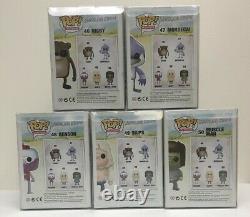 Full Set Regular Show Funko Pops With Pop Protectors Extremely Rare / Vaulted