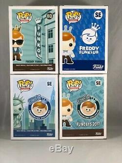 Funko POP! Freddy Funko Lot HQ with Sunglasses, Funklub, Statue of Liberty, GITD