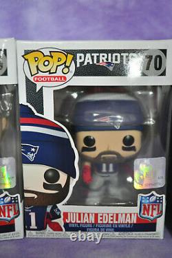 Funko POP NEW ENGLAND PATRIOTS TOM BRADY 59, & JULIAN EDELMAN 70 SUPER BOWL NFL