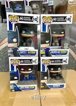 Funko Pop Batman Lot Of 4 Pc Mint, classic, Earth 1, Super Friends, Fighting