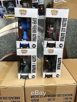 Funko Pop Batman Lot Of 4 Pc Mint, classic, Earth 1, Super Friends, Fighting