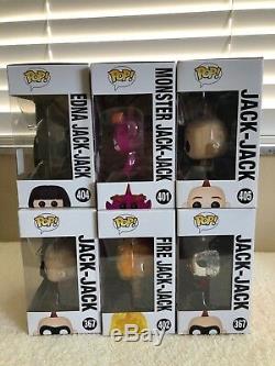 Funko Pop! Disney INCREDIBLES 2 FIRE, MONSTER, BABY, EDNA JACK-JACK Set of 6 NEW