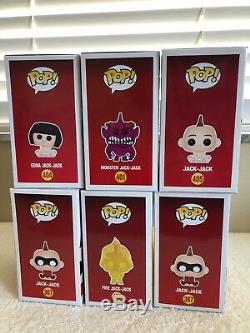 Funko Pop! Disney INCREDIBLES 2 FIRE, MONSTER, BABY, EDNA JACK-JACK Set of 6 NEW