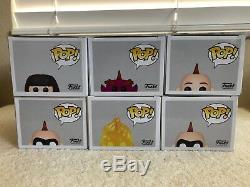 Funko Pop! Disney INCREDIBLES 2 FIRE, MONSTER, BABY, EDNA JACK-JACK Set of 6 NEW