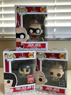 Funko Pop! Disney INCREDIBLES 2 FIRE, MONSTER, BABY, EDNA JACK-JACK Set of 6 NEW