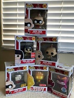 Funko Pop! Disney INCREDIBLES 2 FIRE, MONSTER, BABY, EDNA JACK-JACK Set of 6 NEW