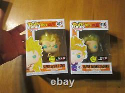 Funko Pop Dragon Ball Z Super Saiyan 2 Gohan 518 & 3 Goku 492 Gitd Gamestop Lot