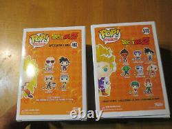 Funko Pop Dragon Ball Z Super Saiyan 2 Gohan 518 & 3 Goku 492 Gitd Gamestop Lot