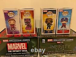 Funko Pop Exclusive Lot Marvel Collector Corps INFINITY SAGA BOX 1 & 2 Ships WW